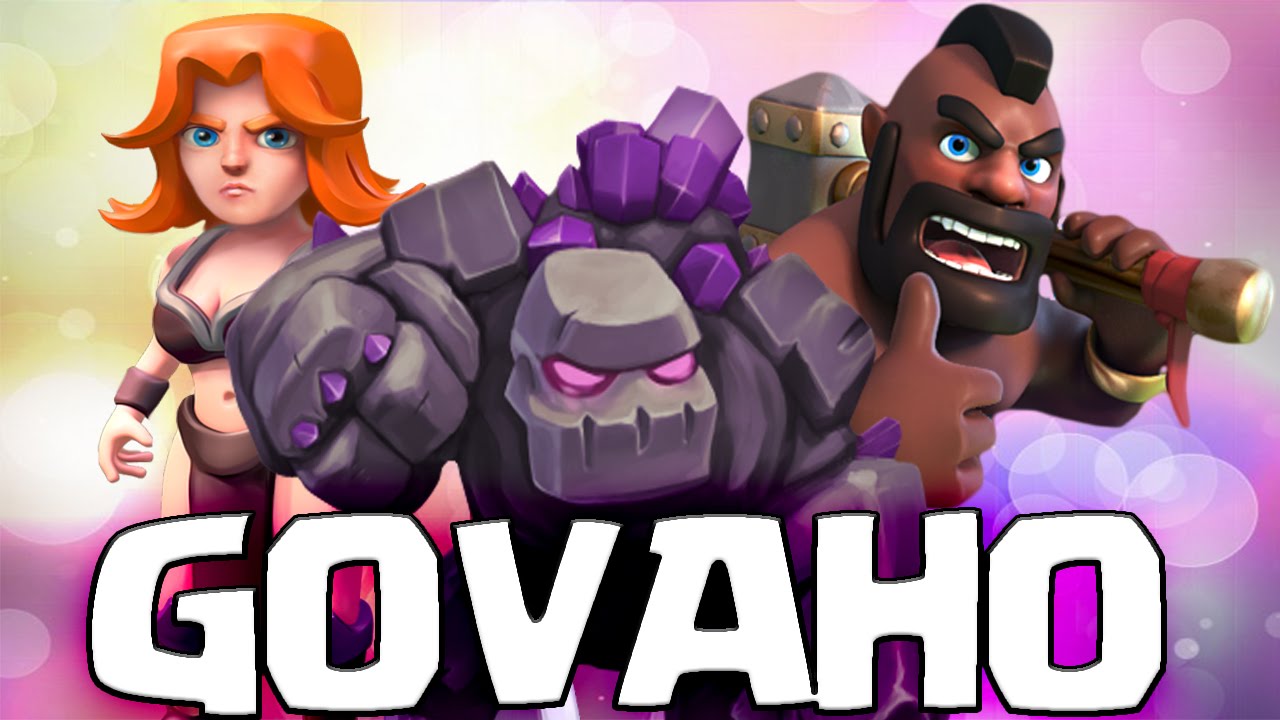 Golem, Valkyrie, & Hog Rider Attack - GOVAHO COC Strategy